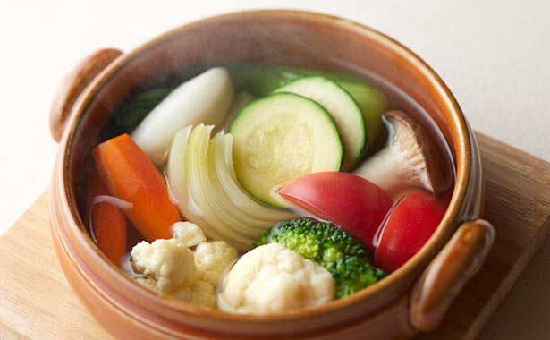 Hotel specialty warm consommé vegetables