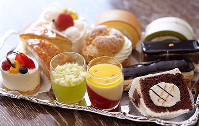 Special cakes created by the pastry chef
