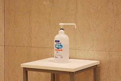 アルコール消毒液の設置
